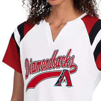 Women's Starter White Arizona Diamondbacks Game On Notch Neck Raglan T-Shirt