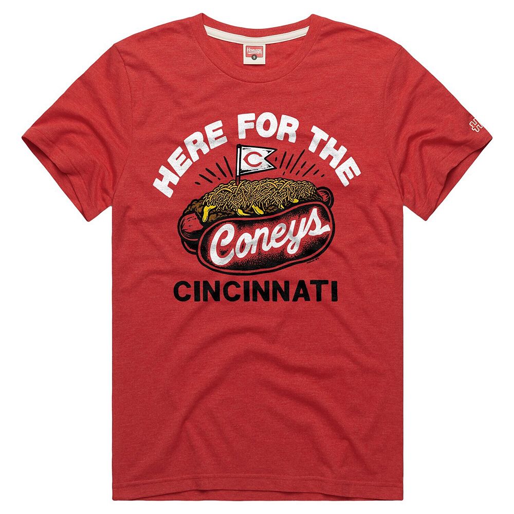 Men's Homage Red Cincinnati Reds Tri-Blend Hyperlocal T-Shirt