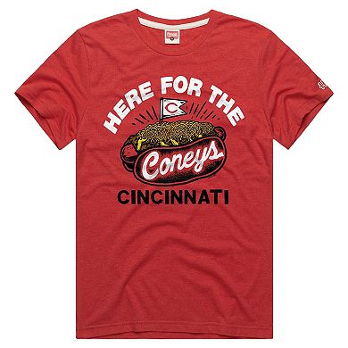 Men's Homage Red Cincinnati Reds Tri-Blend Hyperlocal T-Shirt