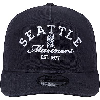 Men's New Era Navy Seattle Mariners Stacked 19TWENTY Adjustable Hat