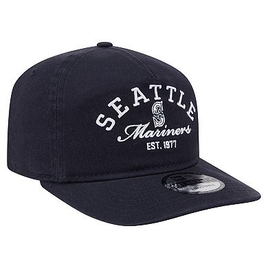 Men's New Era Navy Seattle Mariners Stacked 19TWENTY Adjustable Hat