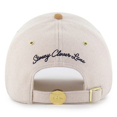 Men's '47 x Stoney Clover Lane Natural/Tan Boston Red Sox Script Charm Clean Up Adjustable Hat