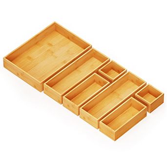 Drawer Organizer Storage Set, Multi-Compartment Tray, Suitable for Kitchen and Desk