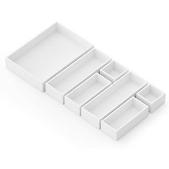 Drawer Organizer Storage Set, Multi-Compartment Tray, Suitable for Kitchen and Desk