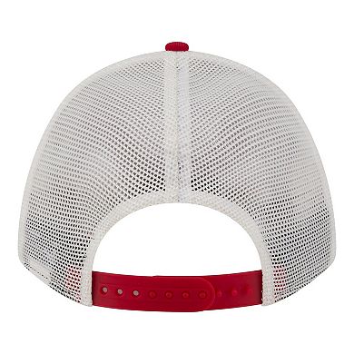Women's New Era Light Beige/Red Cincinnati Reds Retro 9FORTY M-Crown A-Frame Trucker Adjustable Hat