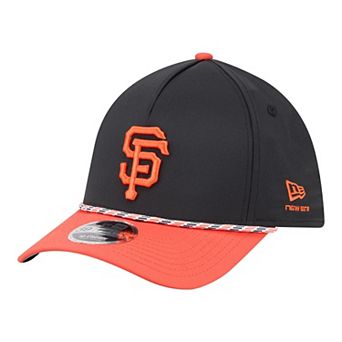 Men's New Era Black/Orange San Francisco Giants Rope M-Crown A-Frame 39THIRTY Flex Hat