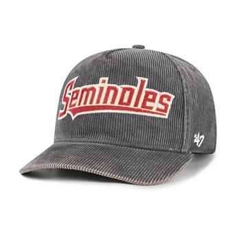 Men's '47 Gray Florida State Seminoles Reclaim Snow Wash Corduroy Hitch Adjustable Hat
