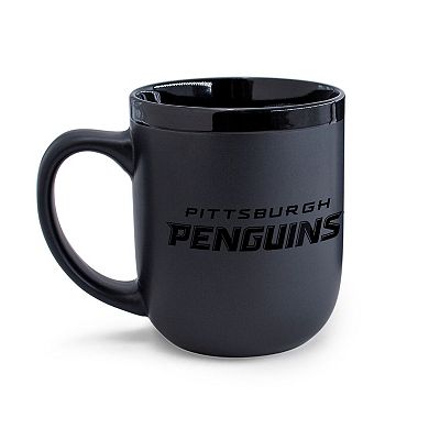 WinCraft Pittsburgh Penguins 17oz. Black Tonal Ceramic Mug
