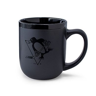WinCraft Pittsburgh Penguins 17oz. Black Tonal Ceramic Mug