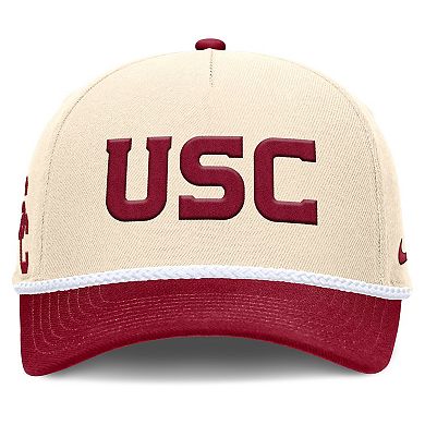 Unisex Nike Natural USC Trojans 2026 Primetime Natural 5-Panel Rope 2-Tone Rise Hat