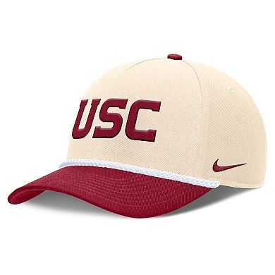 Unisex Nike Natural USC Trojans 2026 Primetime Natural 5-Panel Rope 2-Tone Rise Hat