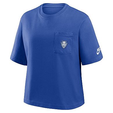 Women's Nike Royal Duke Blue Devils Legacy Pocket Boxy T-Shirt
