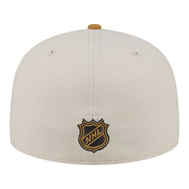 Men's New Era Cream/Tan Toronto Maple Leafs Colorpack Two-Tone 59FIFTY Fitted Hat
