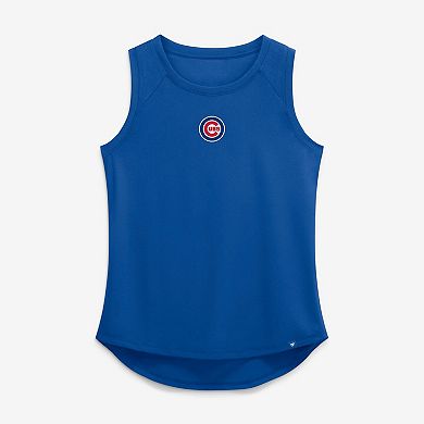 Women's Fanatics Royal Chicago Cubs Draped Mesh Back Performance Tank Top