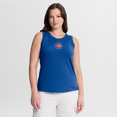 Women's Fanatics Royal Chicago Cubs Draped Mesh Back Performance Tank Top