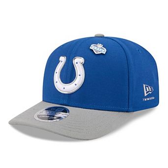 Men's New Era Royal/Gray Indianapolis Colts 2026 NFL Draft 9SEVENTY Adjustable Hat