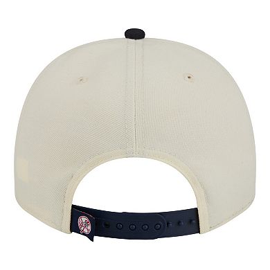 Men's New Era Cream/Navy New York Yankees Classic A-Frame 9FIFTY Snapback Hat
