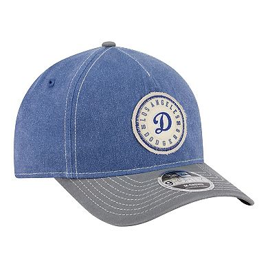 Men's New Era Royal/Gray Los Angeles Dodgers Felt M-Crown 9FORTY Adjustable Hat
