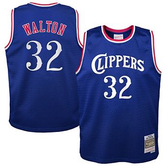 Youth Mitchell & Ness Bill Walton Royal LA Clippers 1984/85 Hardwood Classics Swingman Jersey