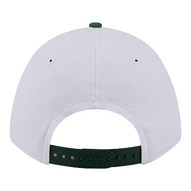 Men's New Era White Green Bay Packers Team Loyal A-Frame 9FORTY Adjustable Hat