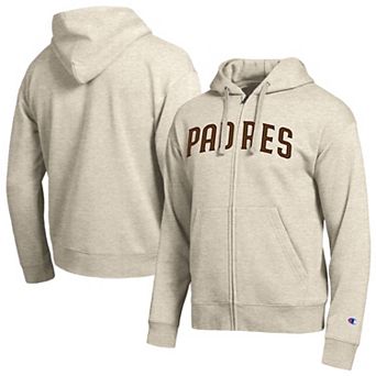 Men's Champion San Diego Padres Sand All-Star Wordmark Full-Zip Hoodie