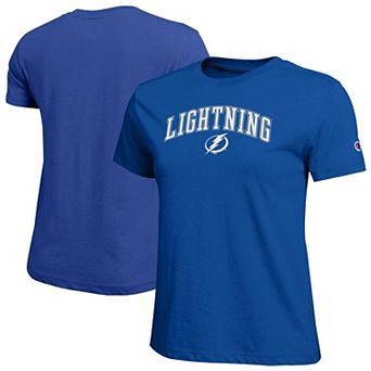 Women's Champion Royal Tampa Bay Lightning Arch Mascot Logo T-Shirt