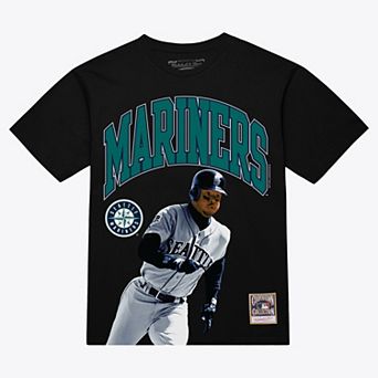 Men's Mitchell & Ness Ken Griffey Jr. Black Seattle Mariners Photo Arch Player Graphic T-Shirt