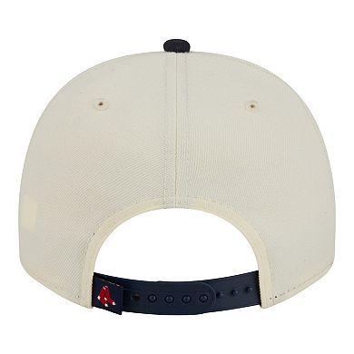 Men's New Era Cream/Navy Boston Red Sox Classic A-Frame 9FIFTY Snapback Hat