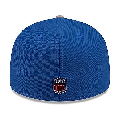 Men's New Era Royal/Gray Indianapolis Colts 2026 NFL Draft Pre-Curved 59FIFTY Fitted Hat