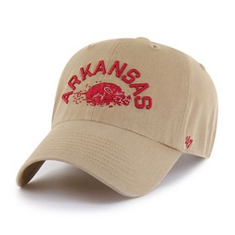 Men's '47 Khaki Arkansas Razorbacks Vault Clean Up Adjustable Hat