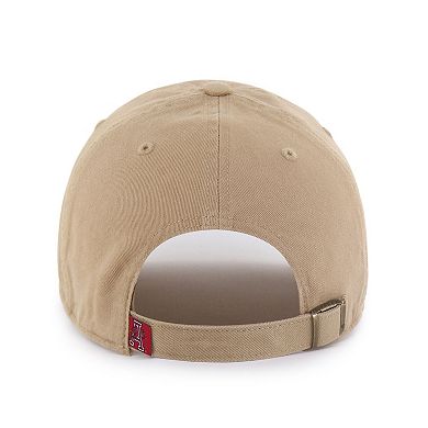 Men's '47 Khaki Arkansas Razorbacks Vault Clean Up Adjustable Hat