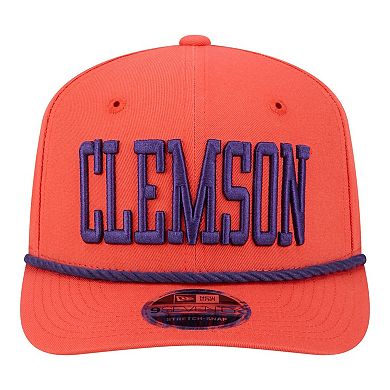 Men's New Era Orange Clemson Tigers Wordmark Rope 9SEVENTY Stretch-Snap Hat