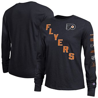 Women's Champion Black Philadelphia Flyers 2-Hit Long Sleeve T-Shirt