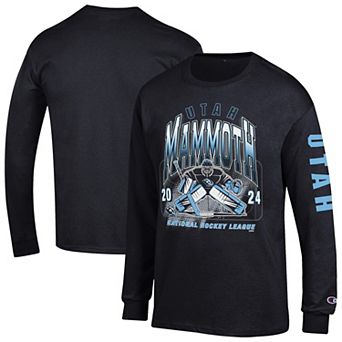 Men's Champion Black Utah Mammoth Long Sleeve Jersey T-Shirt