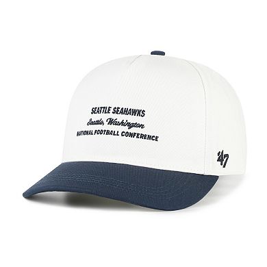 Men's '47 White Seattle Seahawks Contemporary Two-Tone Hitch Adjustable Hat
