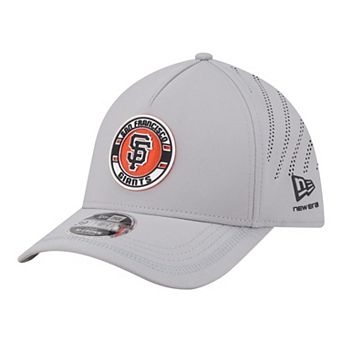 Men's New Era Gray San Francisco Giants Patch 39THIRTY A-Frame M-Crown Perforated Flex Hat