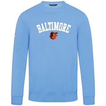 Men's Levelwear Light Blue Baltimore Orioles Zane Felt Arch Pullover Sweatshirt