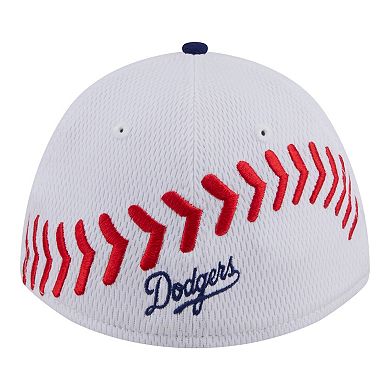 Youth New Era White/Royal Los Angeles Dodgers Baseball 39THIRTY M-Crown Flex Hat