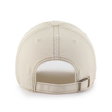 Men's '47 Cream Boston Celtics Weathered Clean Up Adjustable Hat