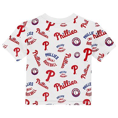 Toddler Outerstuff White Philadelphia Phillies Run Down T-Shirt