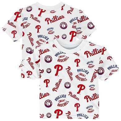 Toddler Outerstuff White Philadelphia Phillies Run Down T-Shirt