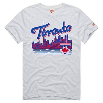 Men's Homage Ash Toronto Blue Jays Tri-Blend Hyperlocal T-Shirt