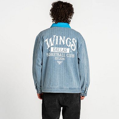 Unisex The Wild Collective Denim Dallas Wings Conductor Full-Zip Jacket