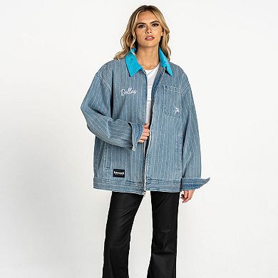 Unisex The Wild Collective Denim Dallas Wings Conductor Full-Zip Jacket