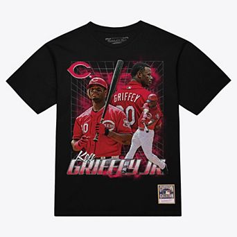 Men's Mitchell & Ness Ken Griffey Jr. Black Cincinnati Reds Legendary Collage Player T-Shirt