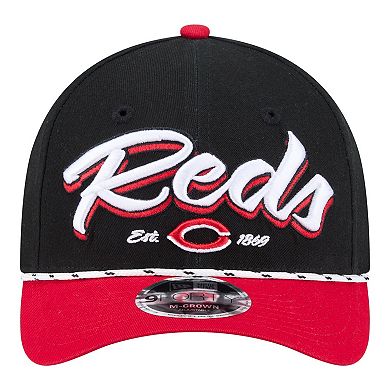 Men's New Era Black/Red Cincinnati Reds Team Loyal 9FORTY M-Crown Adjustable Hat