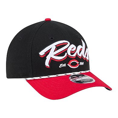 Men's New Era Black/Red Cincinnati Reds Team Loyal 9FORTY M-Crown Adjustable Hat