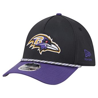 Men's Black/Purple Baltimore Ravens Rope M-Crown A-Frame 39THIRTY Flex Hat