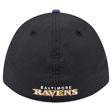 Men's Black/Purple Baltimore Ravens Rope M-Crown A-Frame 39THIRTY Flex Hat