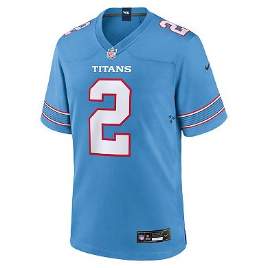 Men's Nike Tyjae Spears Light Blue Tennessee Titans Game Jersey